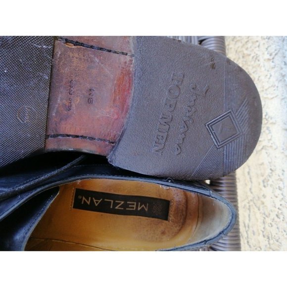 Mezlan Fiore Mens‎ Black Split Toe Leather Oxford Shoes Made In Spain Size US 9M